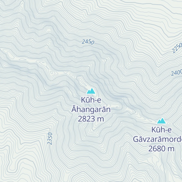 Map of Kūh-e Āhangarān