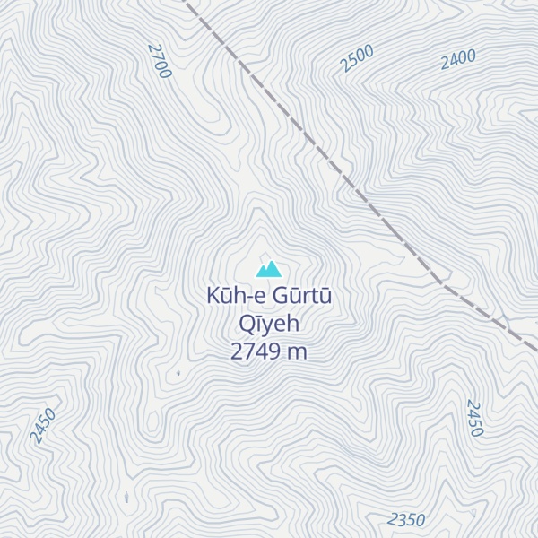 Map of Kūh-e Gūrtū Qīyeh