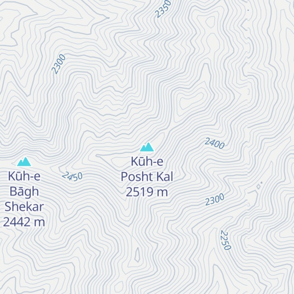 Map of Kūh-e Posht Kal