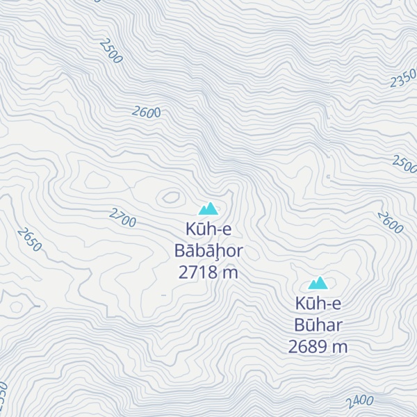 Map of Kūh-e Bābāḩor