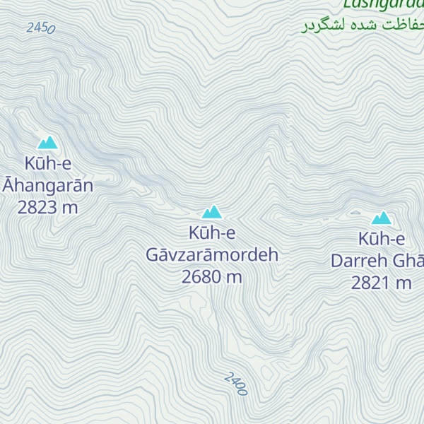 Map of Kūh-e Gāvzarāmordeh