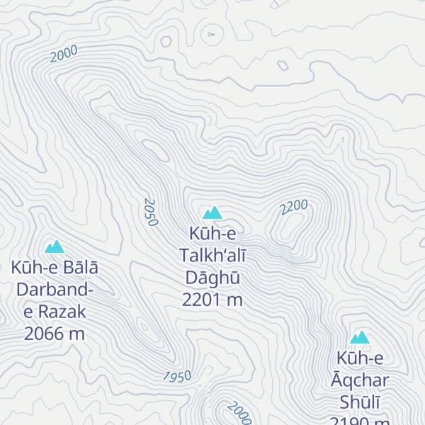 Map of Kūh-e Talkh‘alī Dāghū