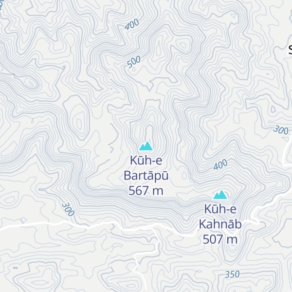 Map of Kūh-e Bartāpū