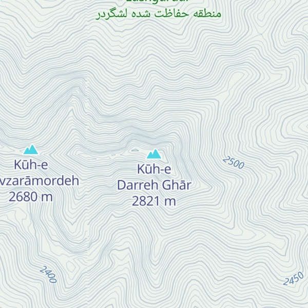 Map of Kūh-e Darreh Ghār