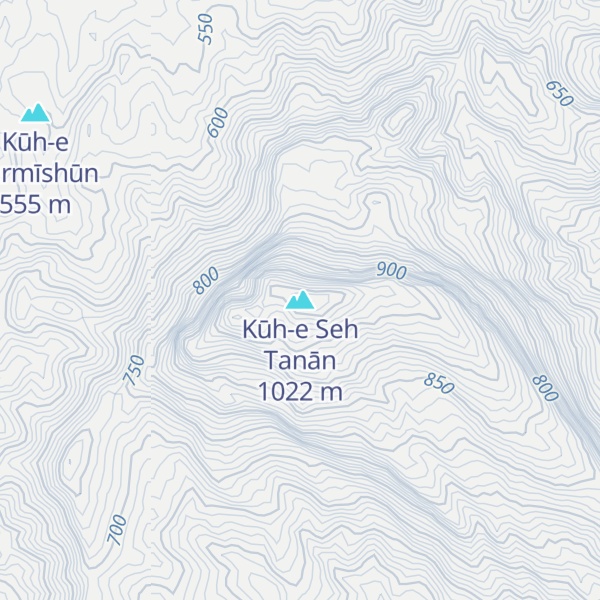 Map of Kūh-e Seh Tanān
