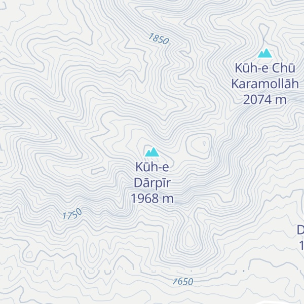 Map of Kūh-e Dārpīr