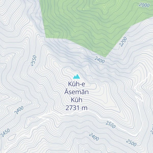 Map of Kūh-e Āsemān Kūh