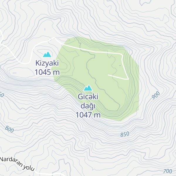 Map of Gicəki dağı