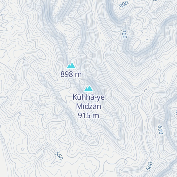 Map of Kūhhā-ye Mīdzān