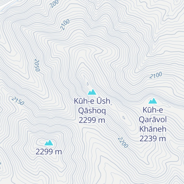 Map of Kūh-e Ūsh Qāshoq