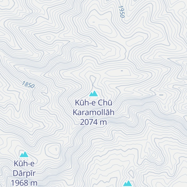 Map of Kūh-e Chū Karamollāh