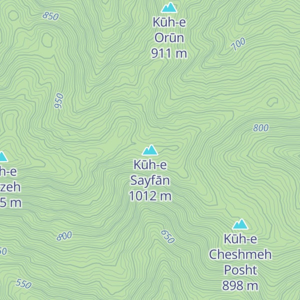 Map of Kūh-e Sayfān