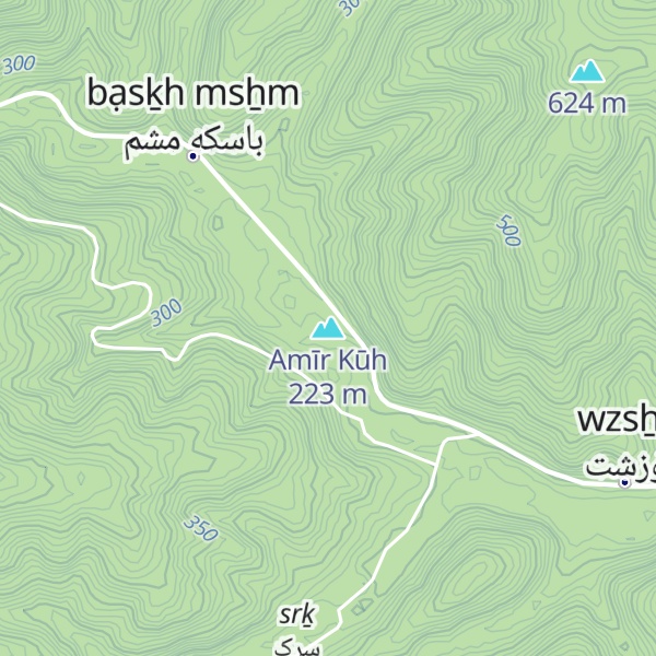 Map of Amīr Kūh