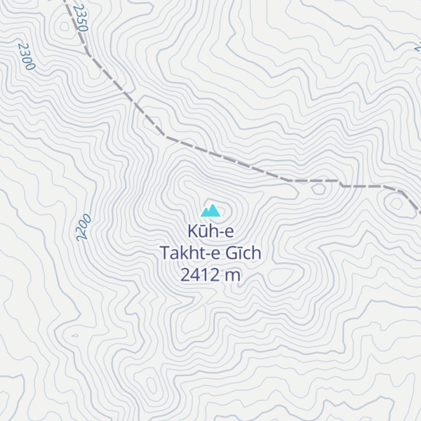 Map of Kūh-e Takht-e Gīch