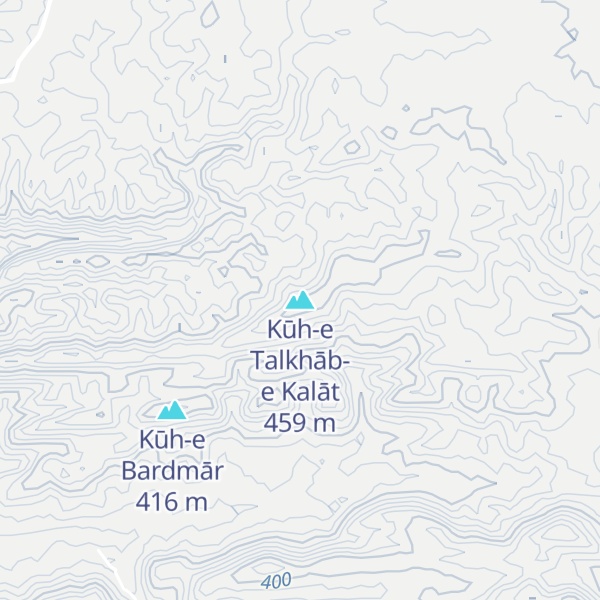 Map of Kūh-e Talkhāb-e Kalāt