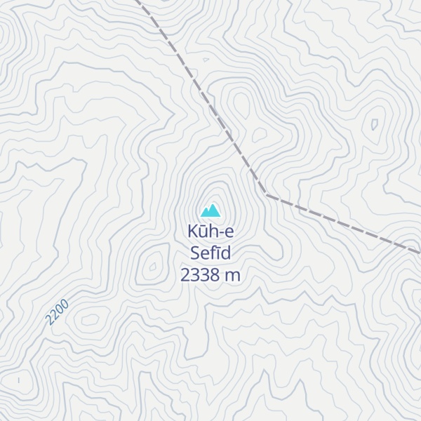 Map of Kūh-e Sefīd