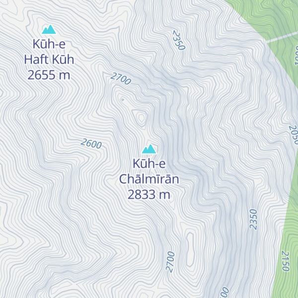 Map of Kūh-e Chālmīrān