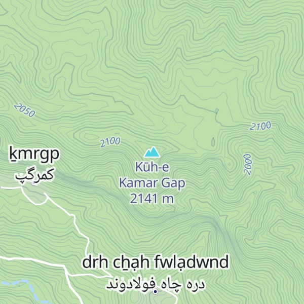 Map of Kūh-e Kamar Gap