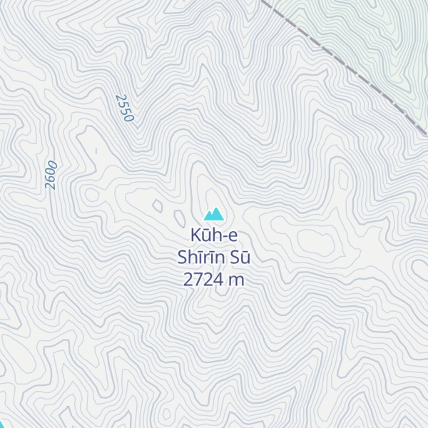 Map of Kūh-e Shīrīn Sū