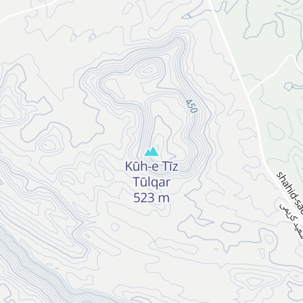 Map of Kūh-e Tīz Tūlqar
