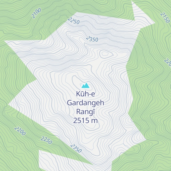 Map of Kūh-e Gardangeh Rangī