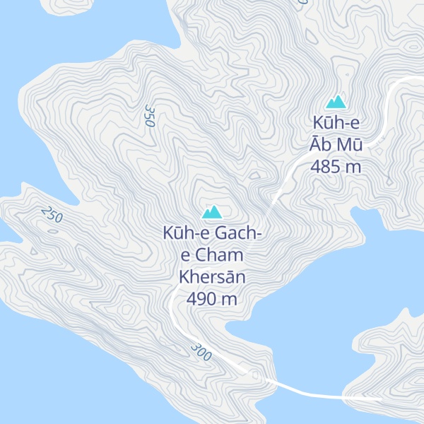 Map of Kūh-e Gach-e Cham Khersān
