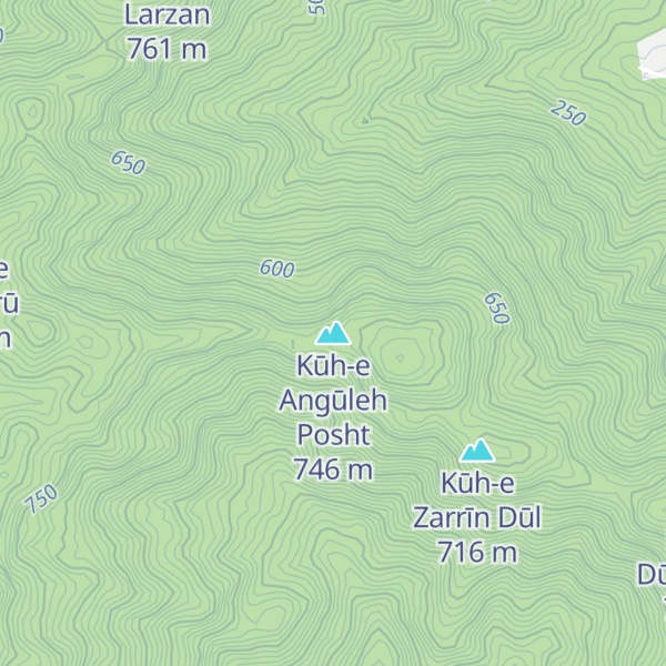 Map of Kūh-e Angūleh Posht