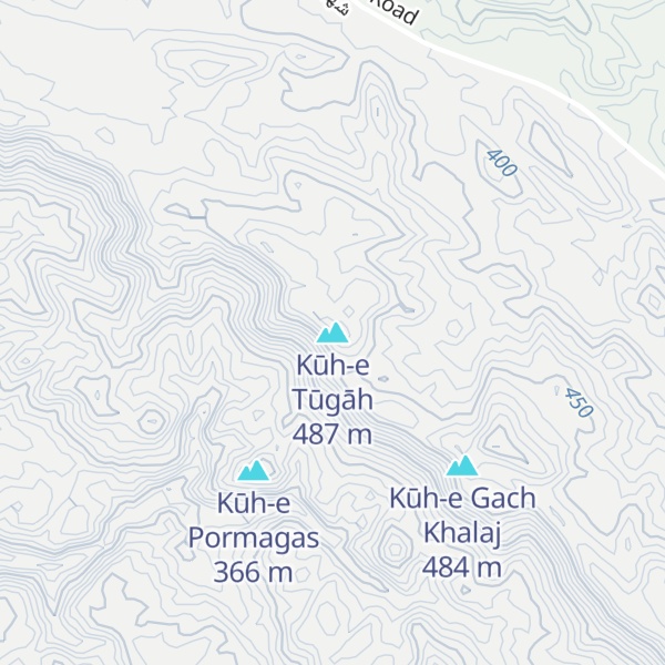 Map of Kūh-e Tūgāh