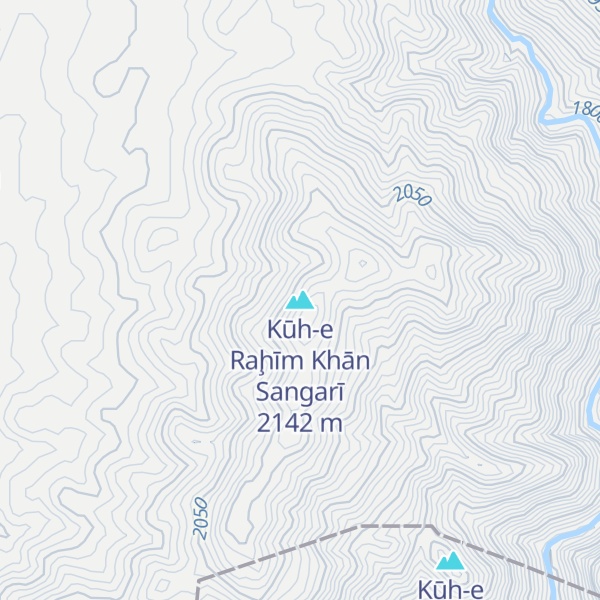 Map of Kūh-e Raḩīm Khān Sangarī