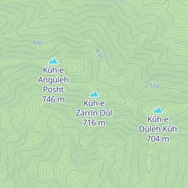 Map of Kūh-e Zarrīn Dūl