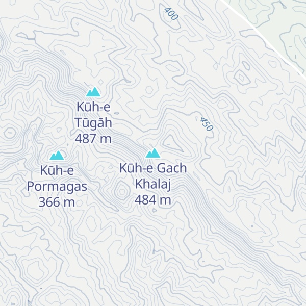 Map of Kūh-e Gach Khalaj
