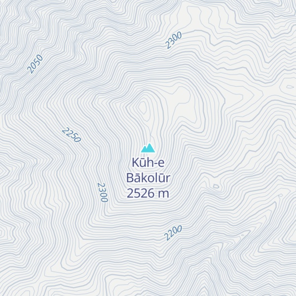 Map of Kūh-e Bākolūr