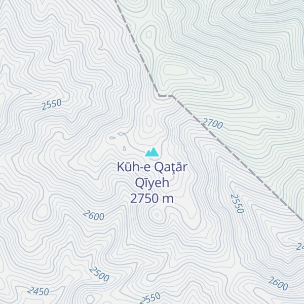 Map of Kūh-e Qaţār Qīyeh