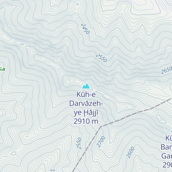 Map of Kūh-e Darvāzeh-ye Ḩājjī