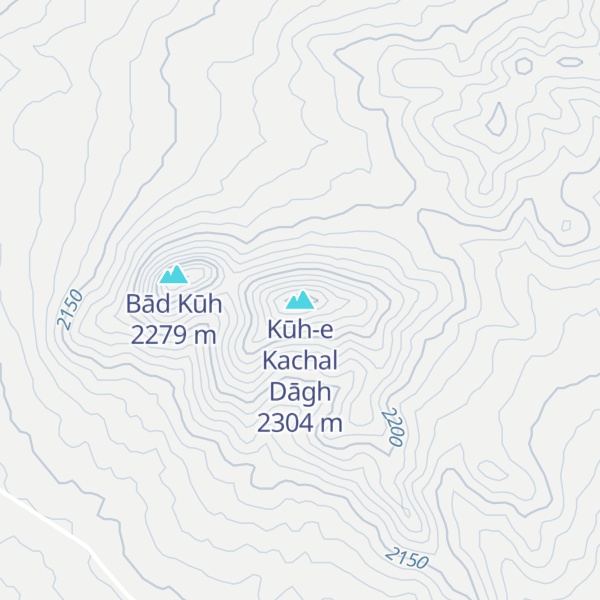 Map of Kūh-e Kachal Dāgh