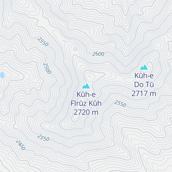 Map of Kūh-e Fīrūz Kūh