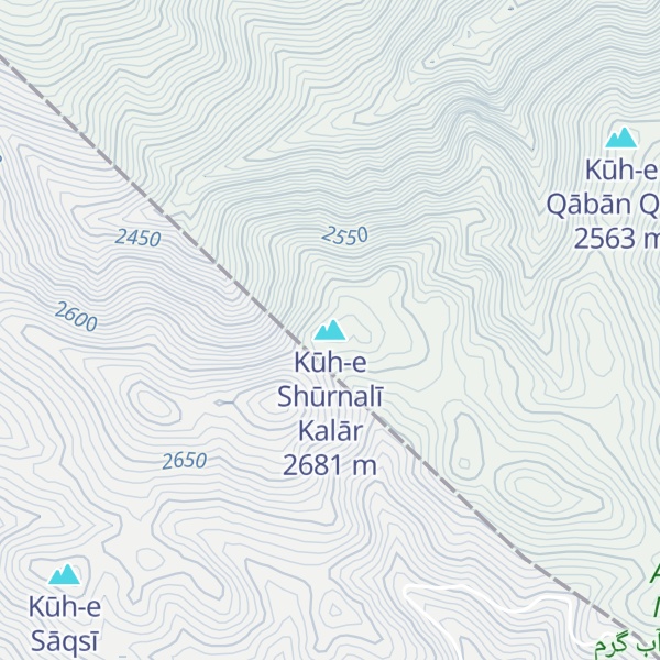 Map of Kūh-e Shūrnalī Kalār