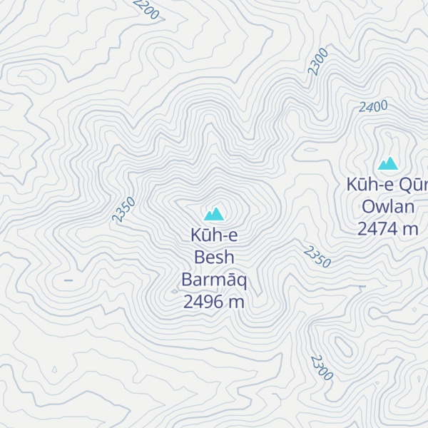 Map of Kūh-e Besh Barmāq