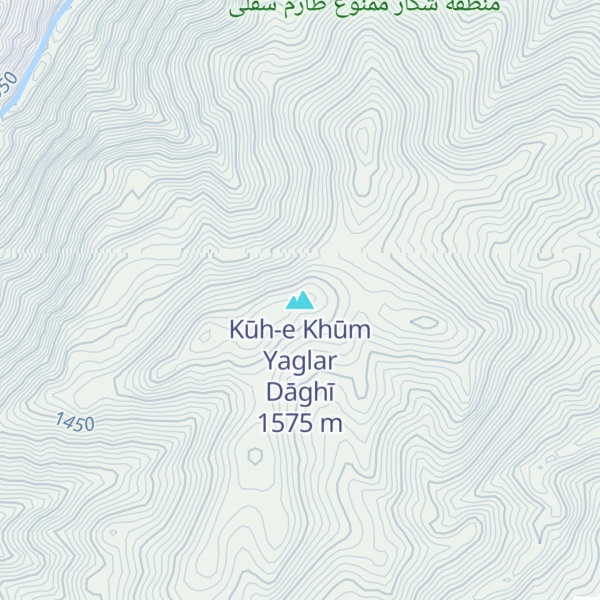 Map of Kūh-e Khūm Yaglar Dāghī