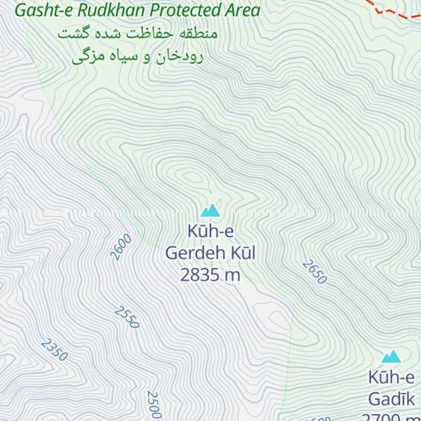 Map of Kūh-e Gerdeh Kūl