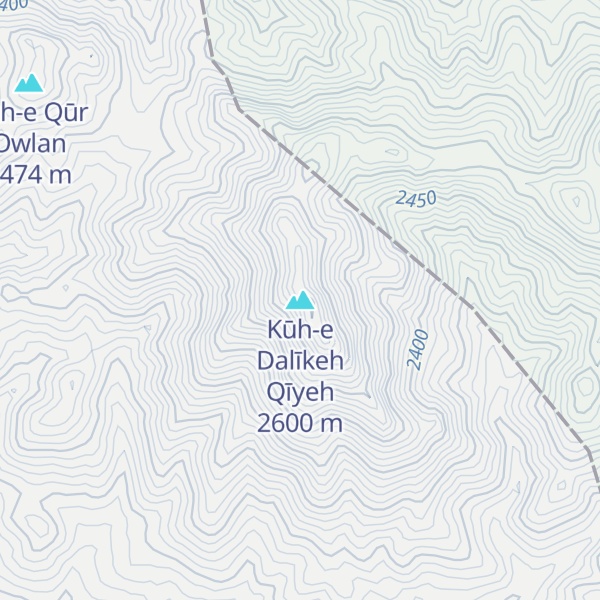 Map of Kūh-e Dalīkeh Qīyeh