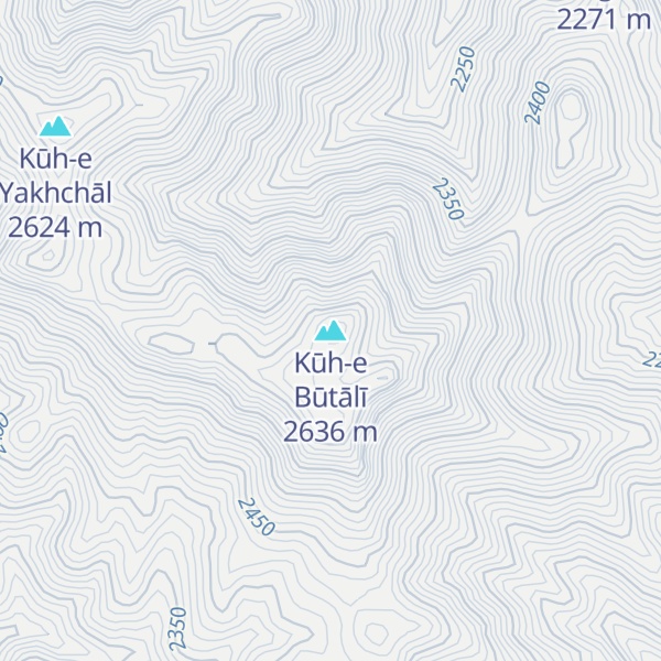 Map of Kūh-e Būtālī