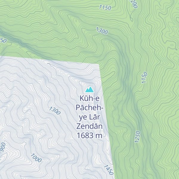 Map of Kūh-e Pācheh-ye Lār Zendān