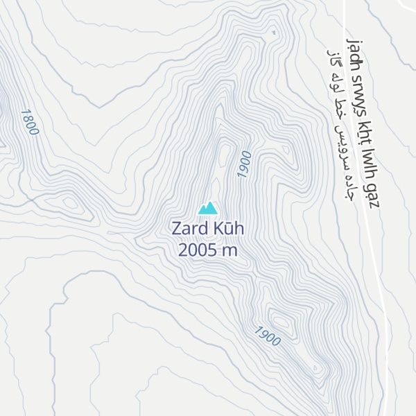 Map of Zard Kūh