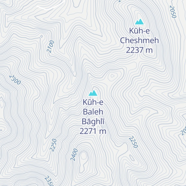 Map of Kūh-e Baleh Bāghlī