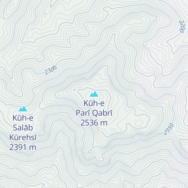 Map of Kūh-e Parī Qabrī