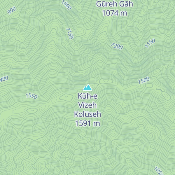 Map of Kūh-e Vīzeh Kolūseh