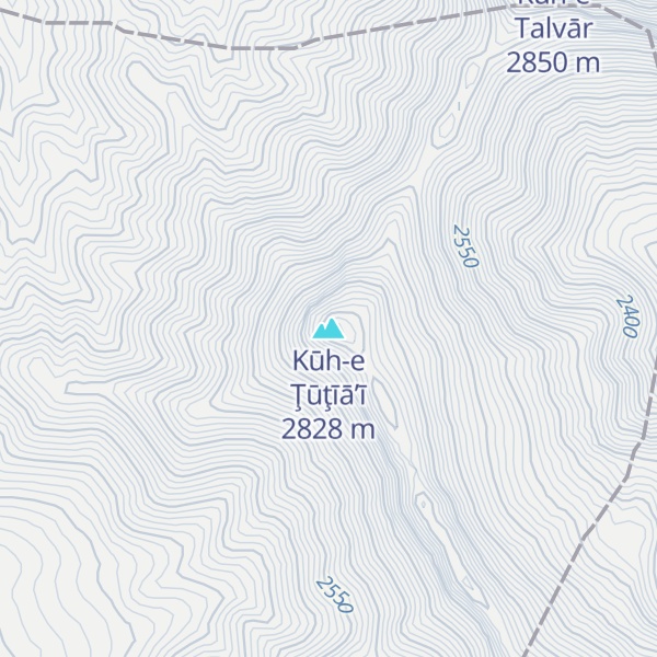 Map of Kūh-e Ţūţīā’ī