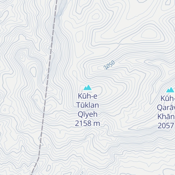 Map of Kūh-e Tūklan Qīyeh