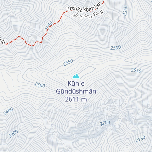Map of Kūh-e Gūndūshmān